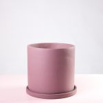 Vaso decorativo de cimento rosa velho Bari