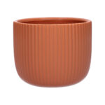 Vaso cachepot cerâmica Haley cor terracota