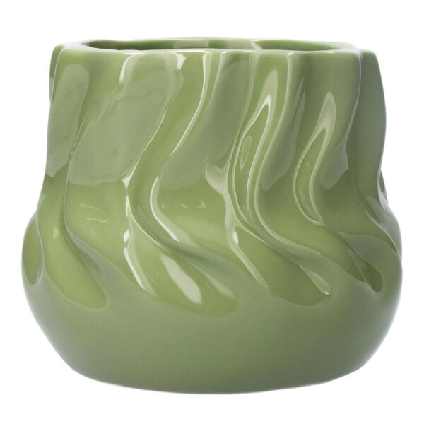 Vaso cerâmica Twister verde